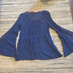 Taylor and Sage navy blue blouse